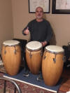 White Steer Skins on LP Classic Congas