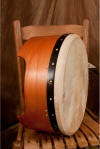 16 x 7" Red Cedar, Deep Shell Bodhran Sideview